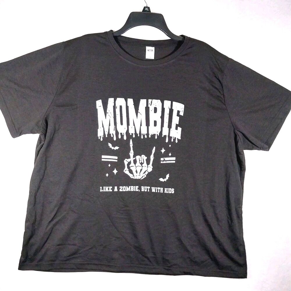Mombie T Shirt Like A Zombie But With Kids Halloween Skeleton Mom 5XL #E105